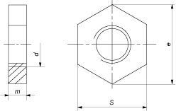 Гайки DIN 439-1 (EN ISO 4036)