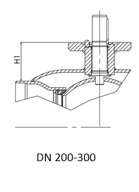 Кран газовый Навал фланец/сварка DN 200-300 - схема