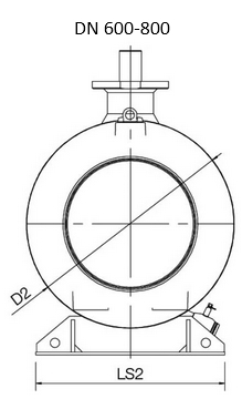 Кран газовый Навал сварка DN 600-800 - схема2