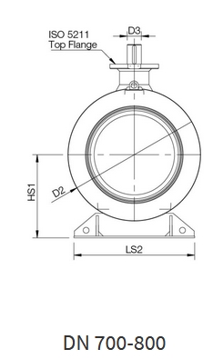 Газовые краны Навал сварка/сварка DN 700 - схема